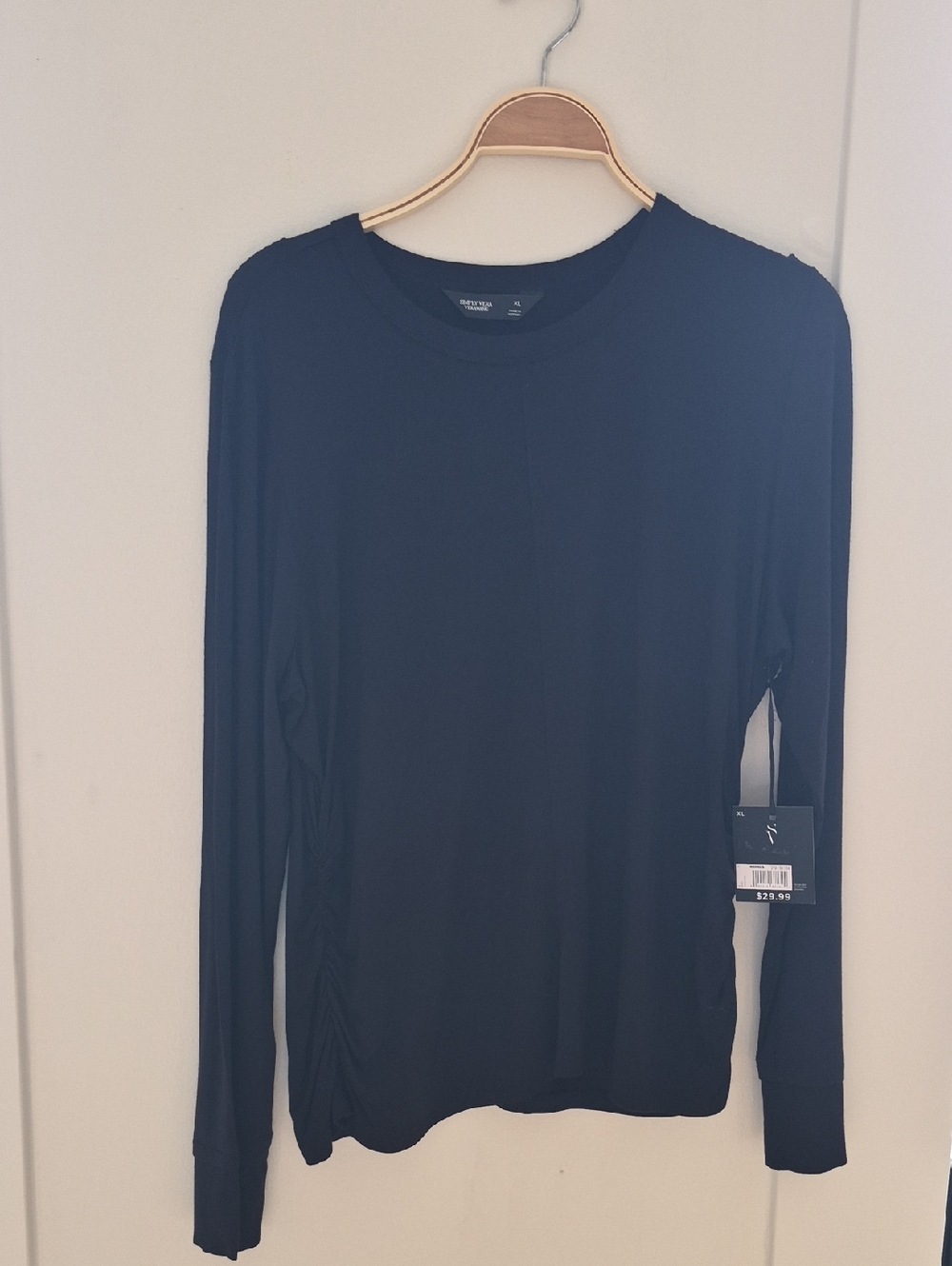 Simply vera wang Side Ruched Chic Brushed Top